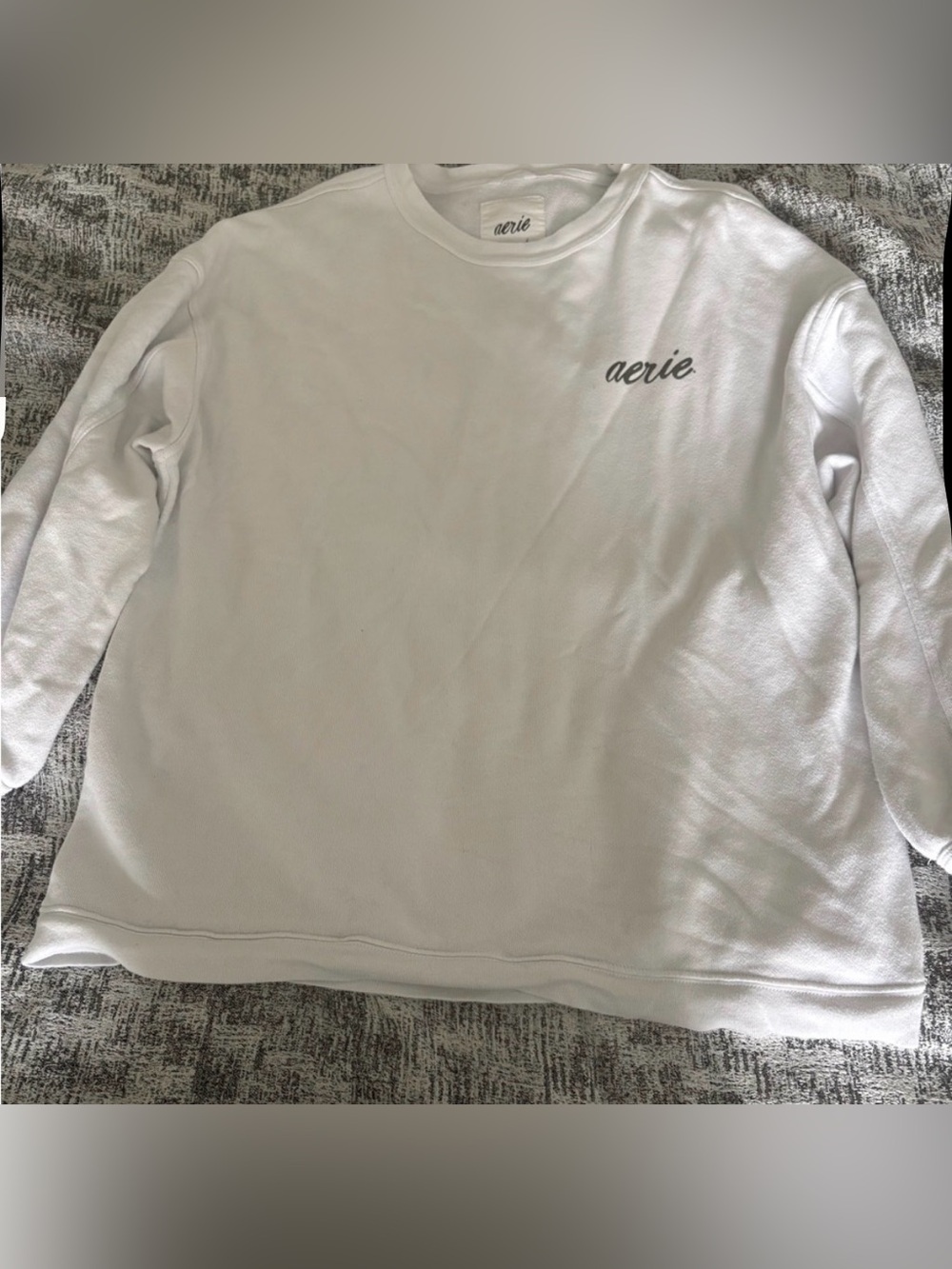 Aerie Real Foundation White Sweatshirt Size Small